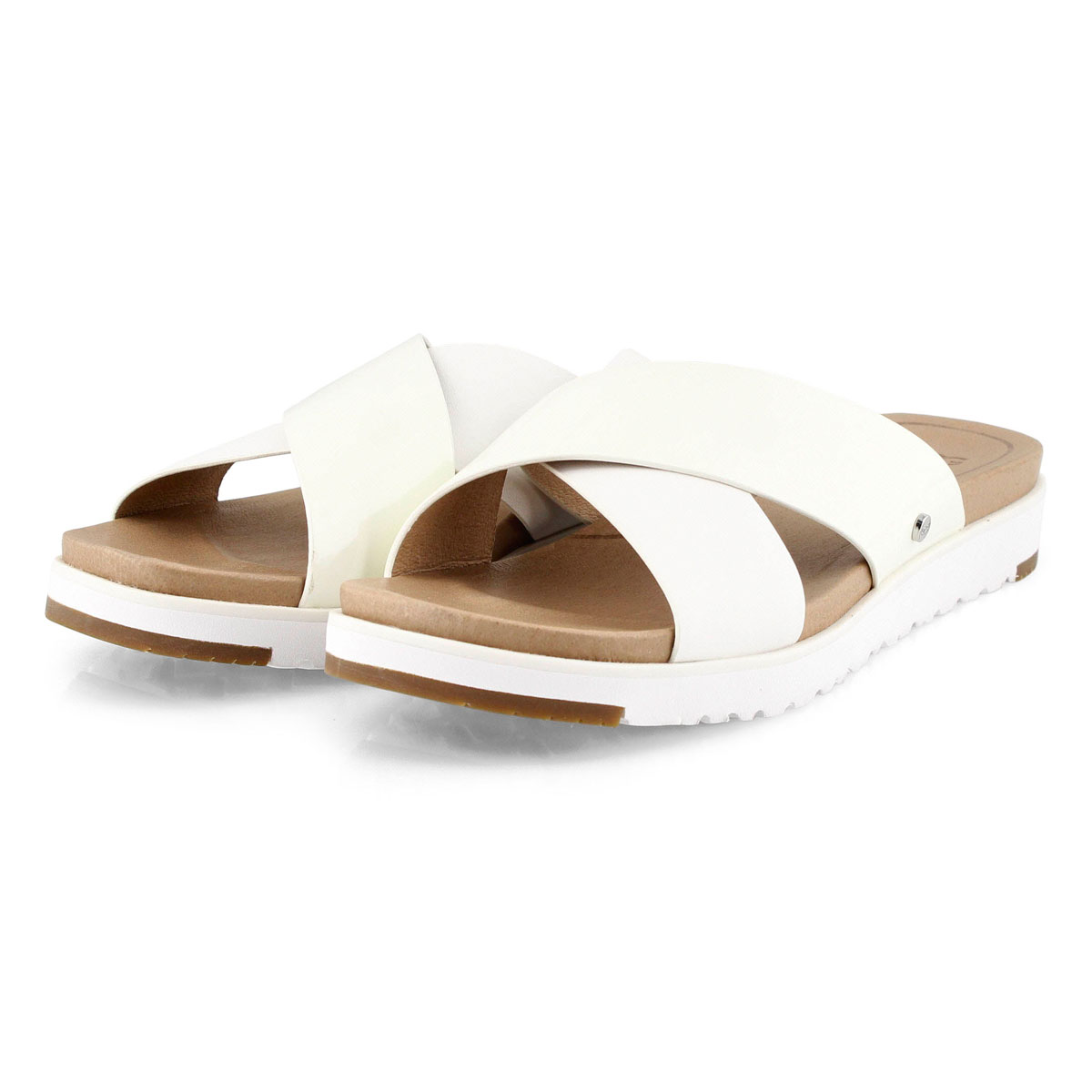 UGG Women's Kari Casual Slide Sandal - White | SoftMoc.com