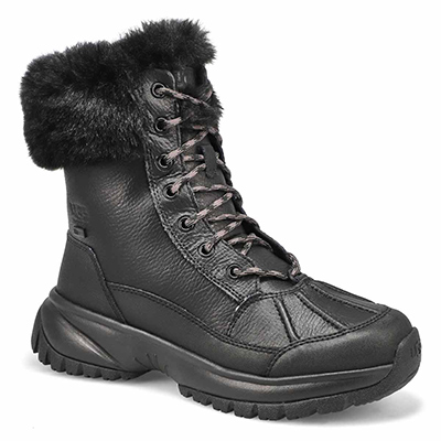 Lds Yose Fluff Waterproof Winter Boot - Black