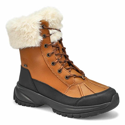 Lds Yose Fluff Waterproof Winter Boot - Chestnut