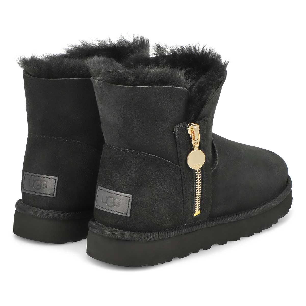 ugg women's classic zip leather mini boot