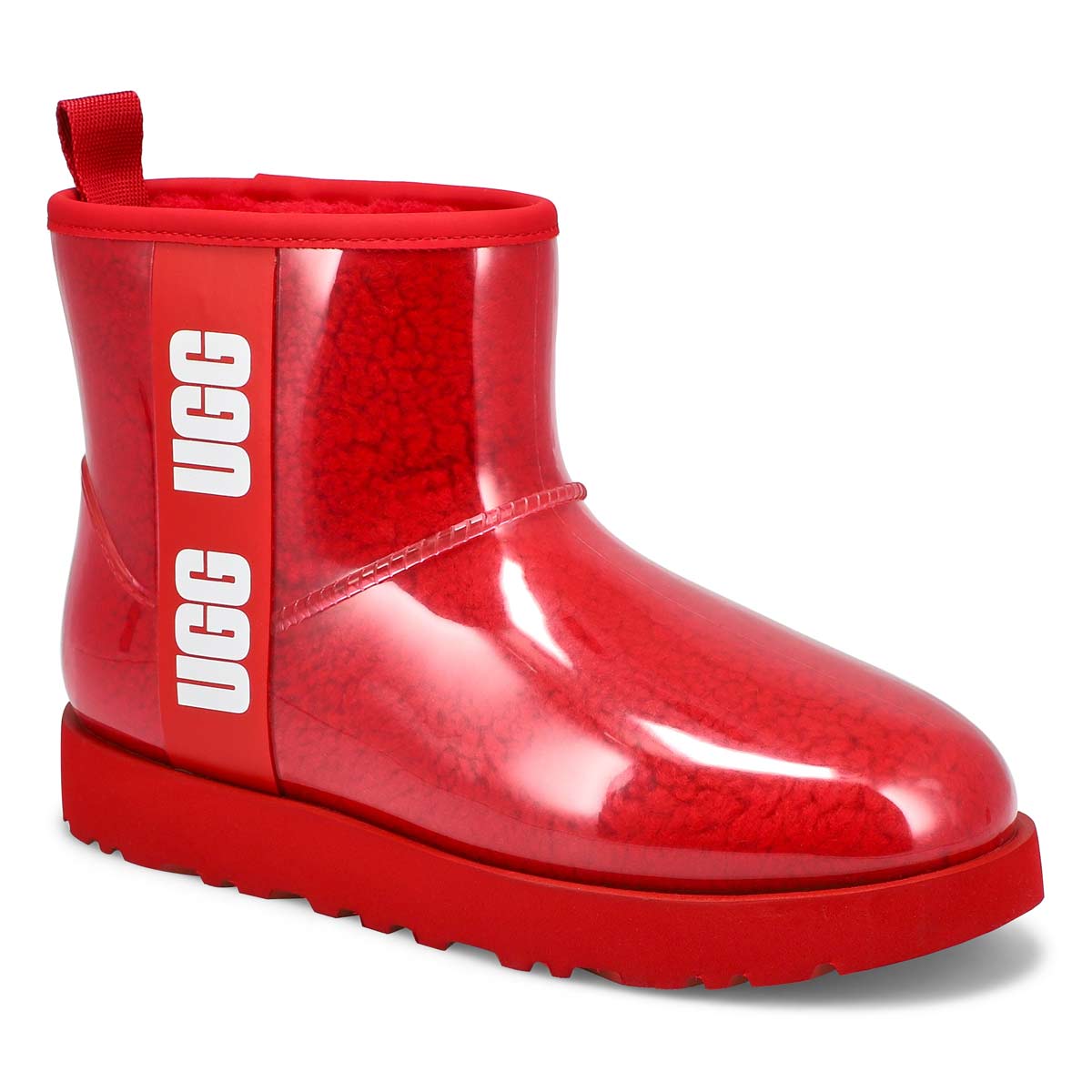 Women's Classic Clear Mini Boot - Red