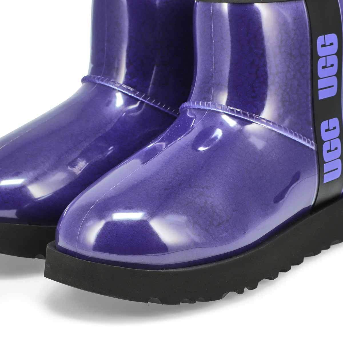 Women's Classic Clear Mini Boot - Violet/Black