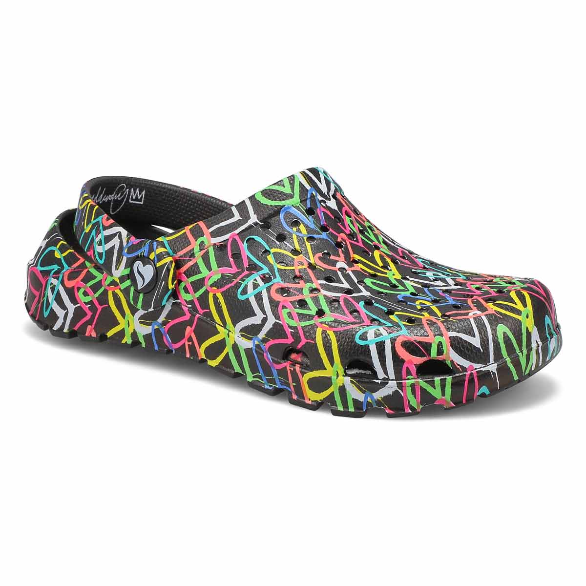 Sabot JGOLDCROWN FOOTSTEPS, noir/multi, femmes