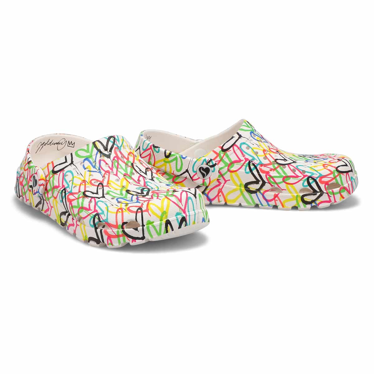 Sabot JGOLDCROWN FOOTSTEPS, blanc/multi, femmes