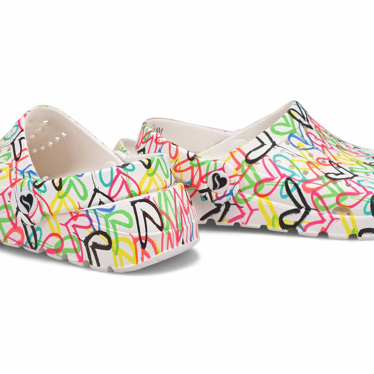 Sabot JGOLDCROWN FOOTSTEPS, blanc/multi, femmes