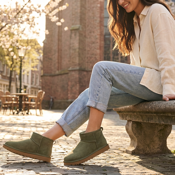 Women's  Classic Ultra Mini Boot - Moss Green/Amphora