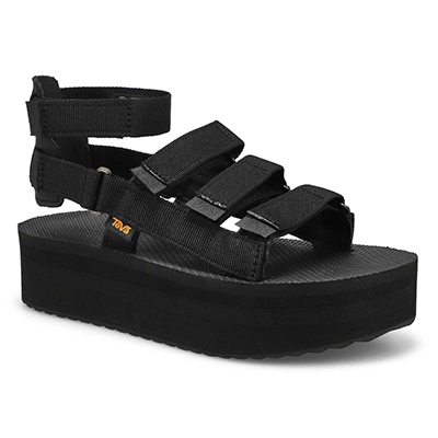 Lds Flatform Mevia Platform Sandal - Black