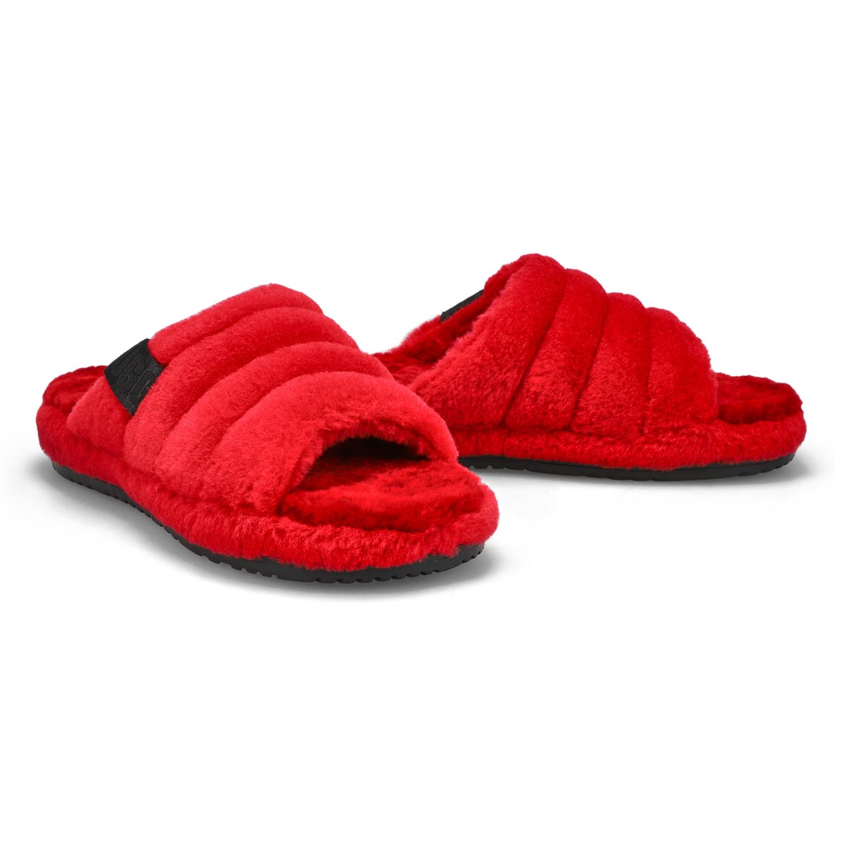 Pantoufle en mouton FLUFF YOU, rouge samba, hommes