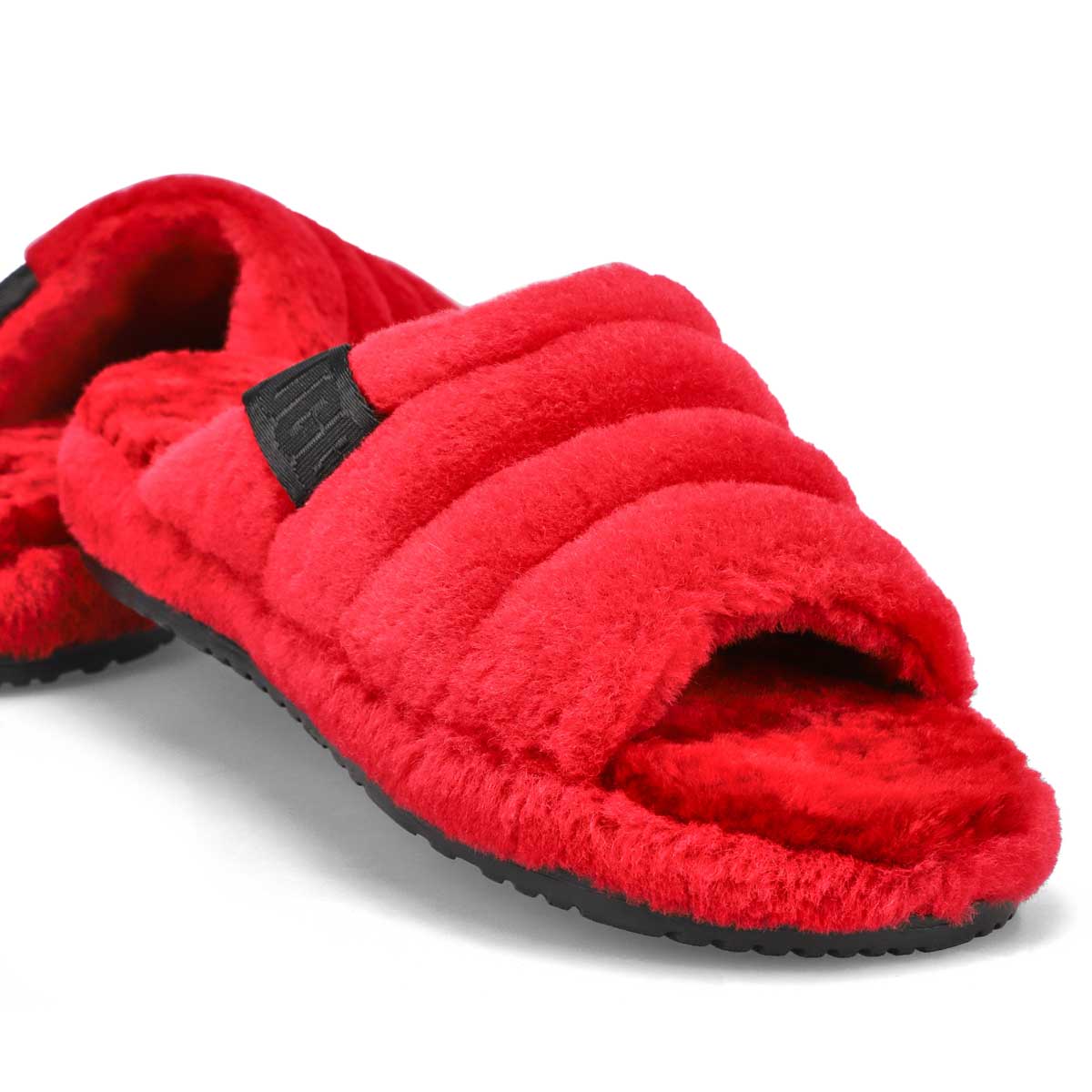 Pantoufle en mouton FLUFF YOU, rouge samba, hommes
