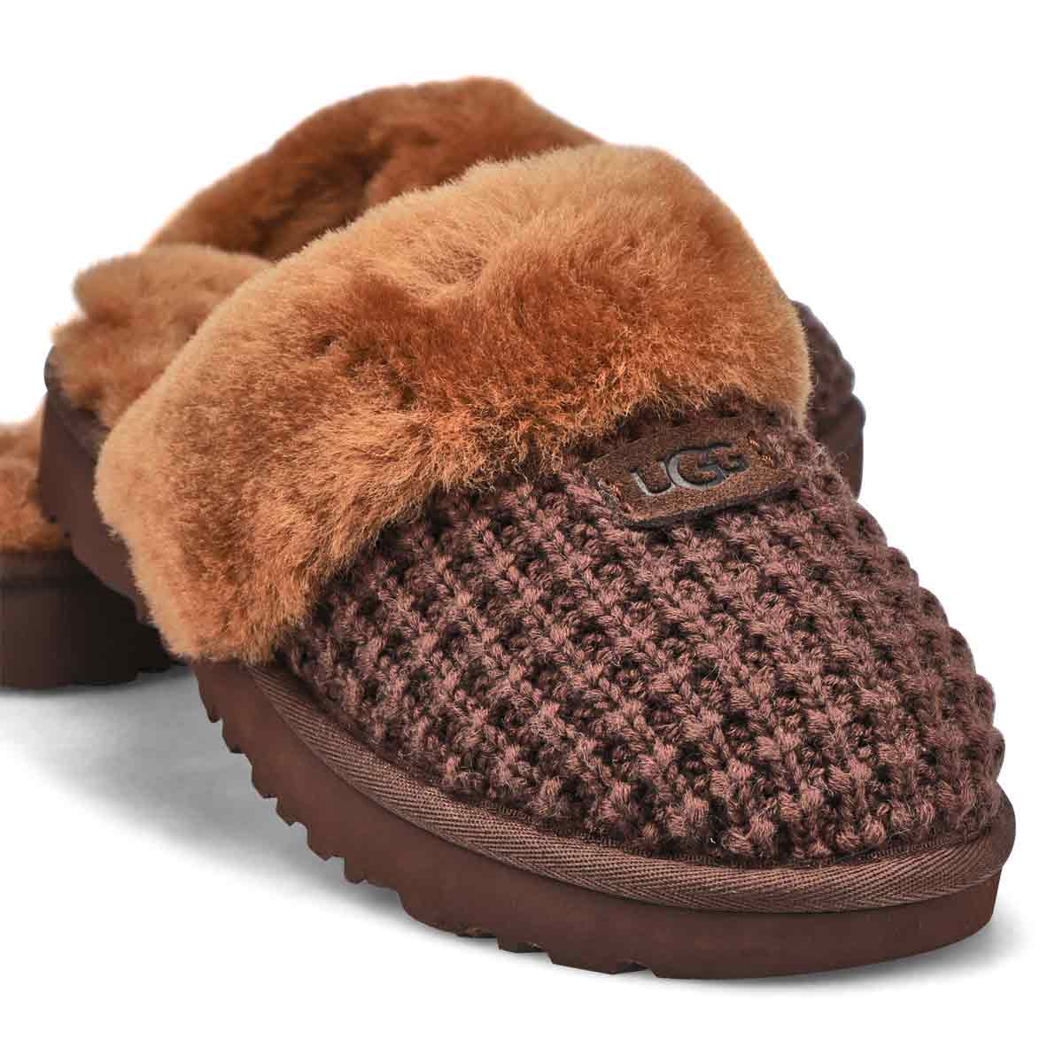 Women's Cozy Slip On Slipper - Burnt Cedar