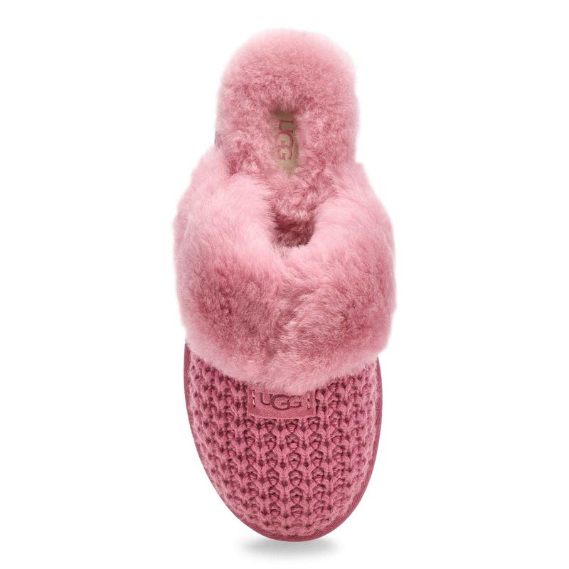 Pantoufle Cozy à enfiler pour femmes - orchidée poudrée