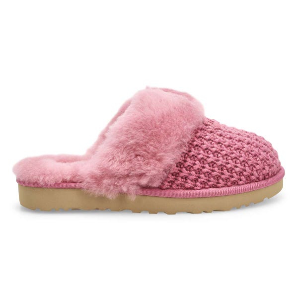 Pantoufle Cozy à enfiler pour femmes - orchidée poudrée