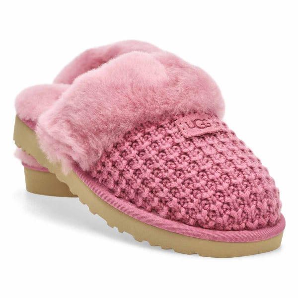 Pantoufle Cozy à enfiler pour femmes - orchidée poudrée