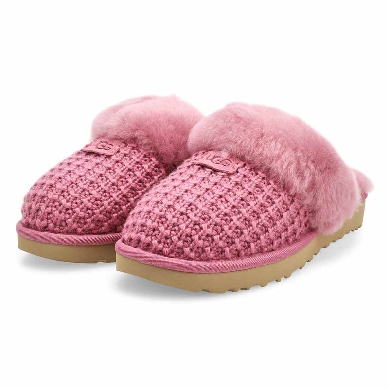 Pantoufle Cozy à enfiler pour femmes - orchidée poudrée