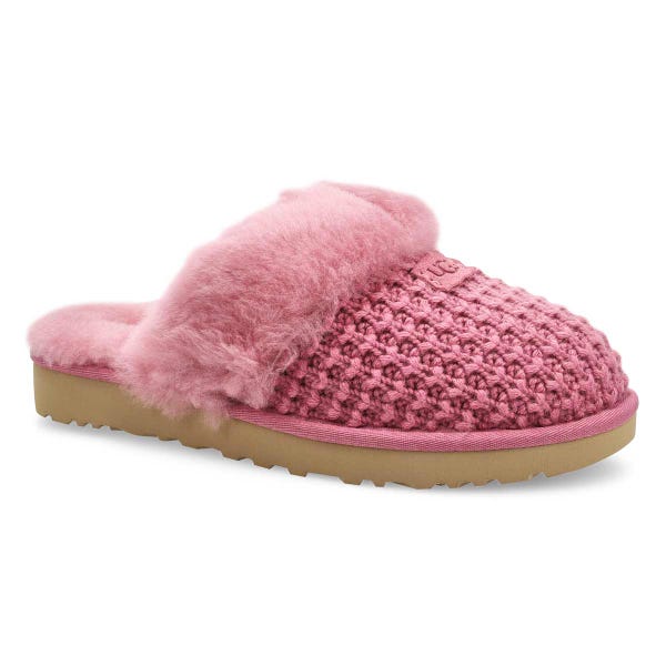 Pantoufle Cozy à enfiler pour femmes - orchidée poudrée