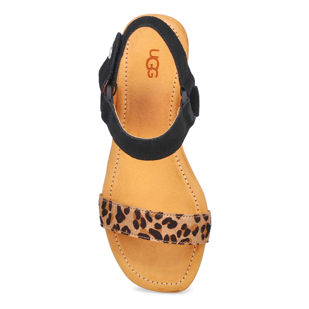 Sandale Rynell Leopard, noir/havane,femmes