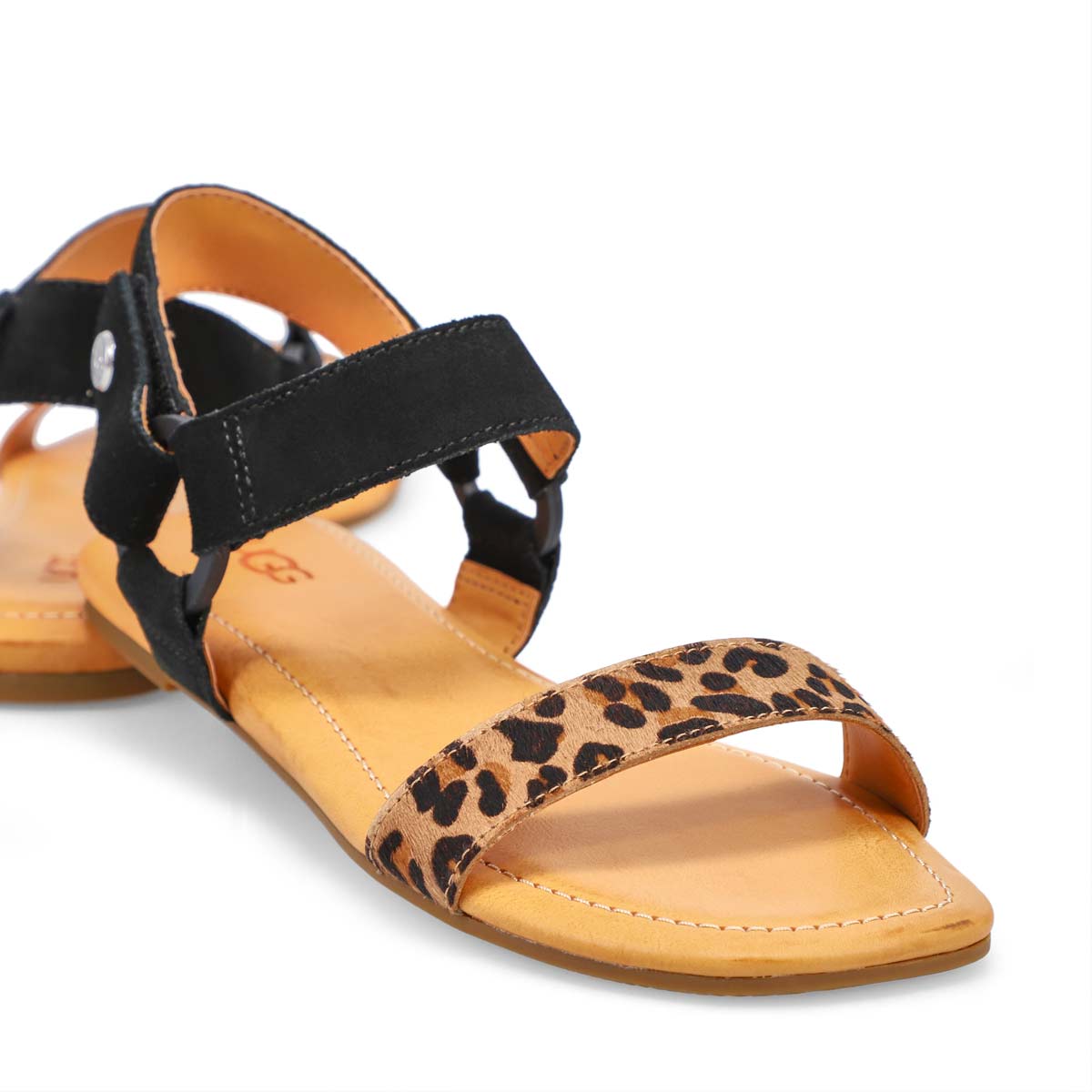 Women's Rynell Leopard Sandal - Black Tan