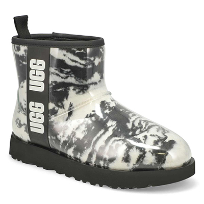 Lds Classic Clear Mini Marble Boot-Black
