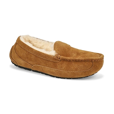 Kds Ascot Suede Sheepskin Slipper - Chestnut