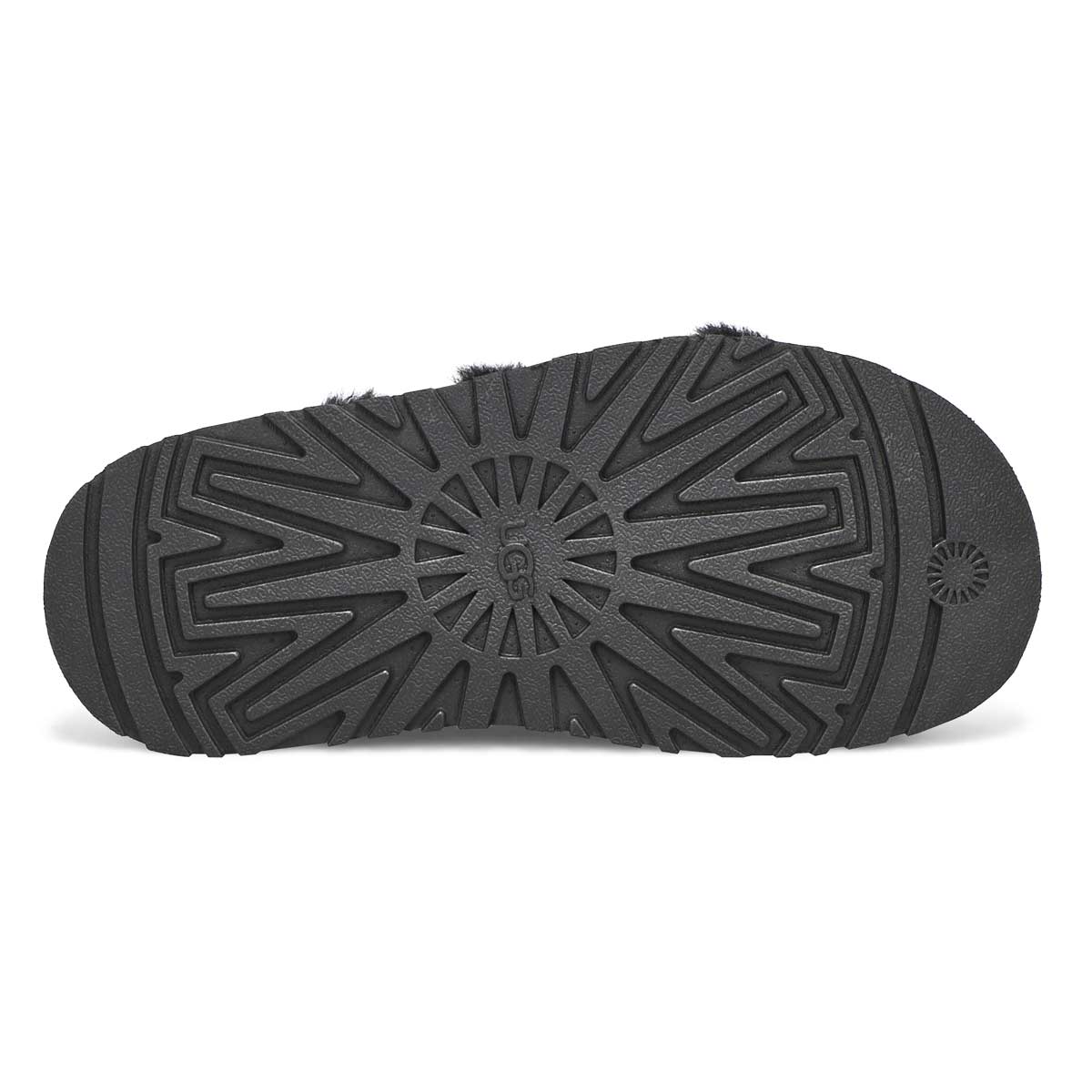 Women's Disco Cross Sheepskin Slipper - Black