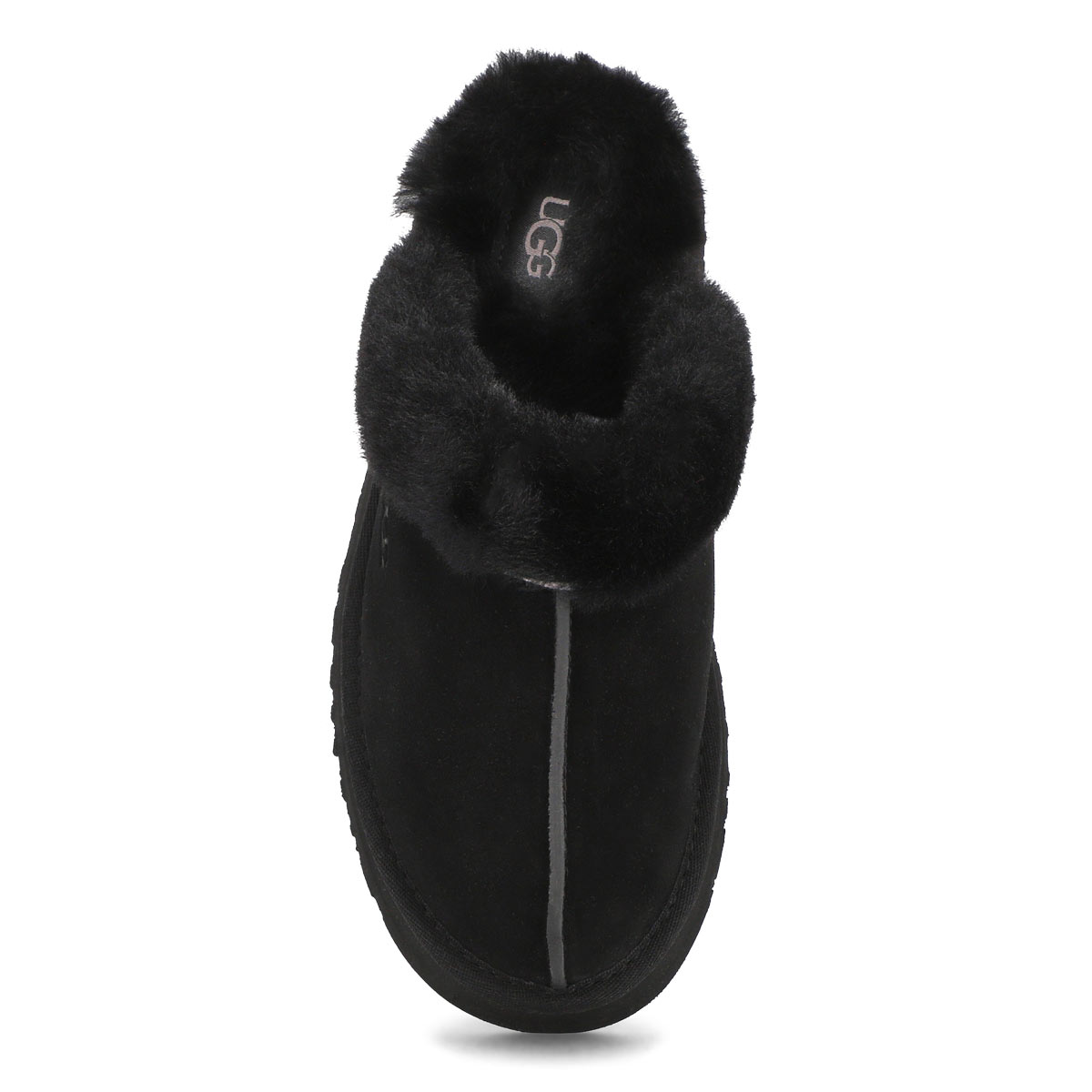 Women's Disquette Sheepskin Slipper - Black