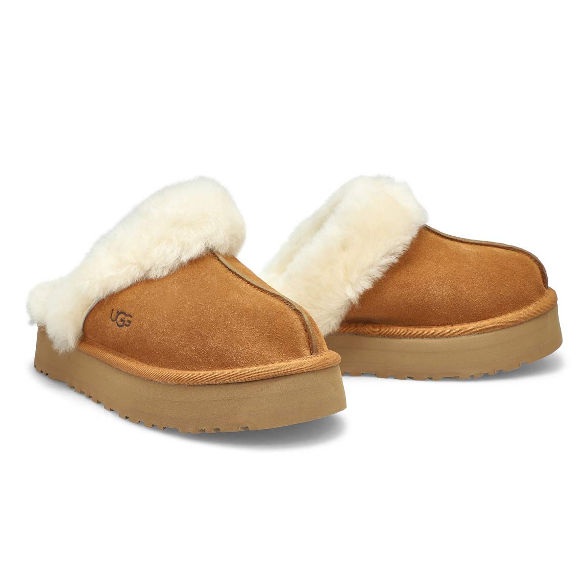 Women's Disquette Sheepskin Slipper - Chestnut