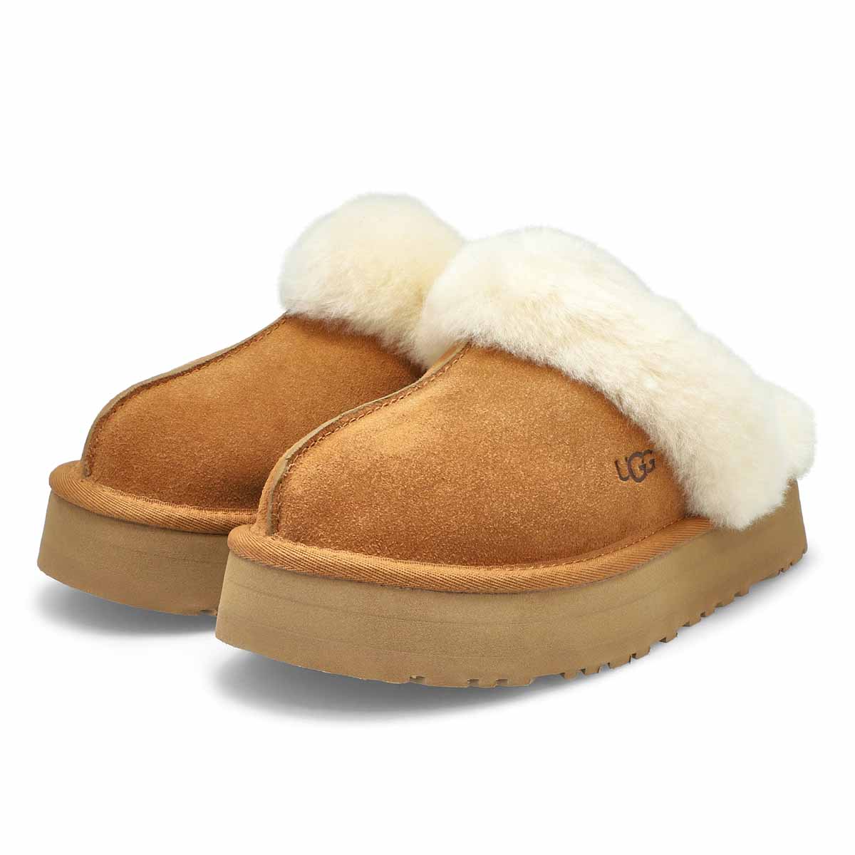 Women's Disquette Sheepskin Slipper - Chestnut