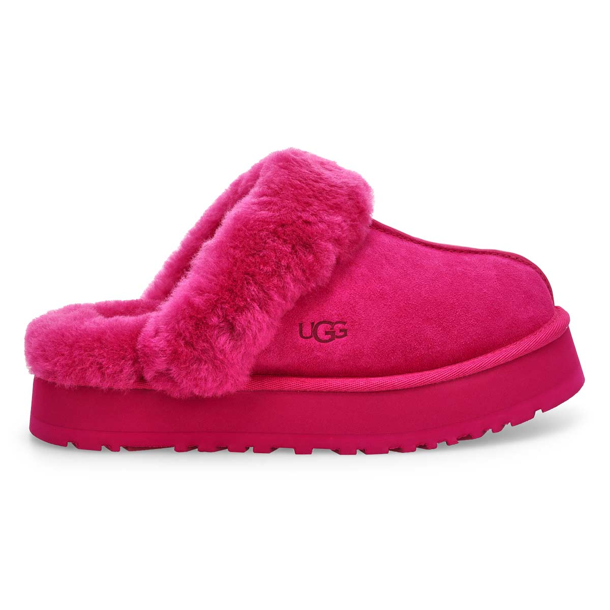 Women's  Disquette Sheepskin Slipper - Dark Peony