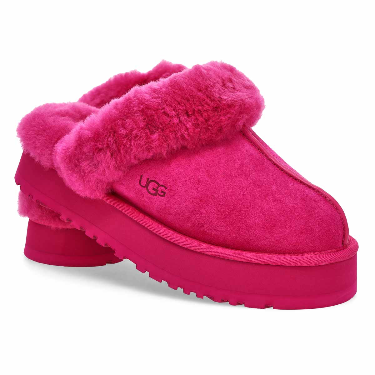 Women's  Disquette Sheepskin Slipper - Dark Peony