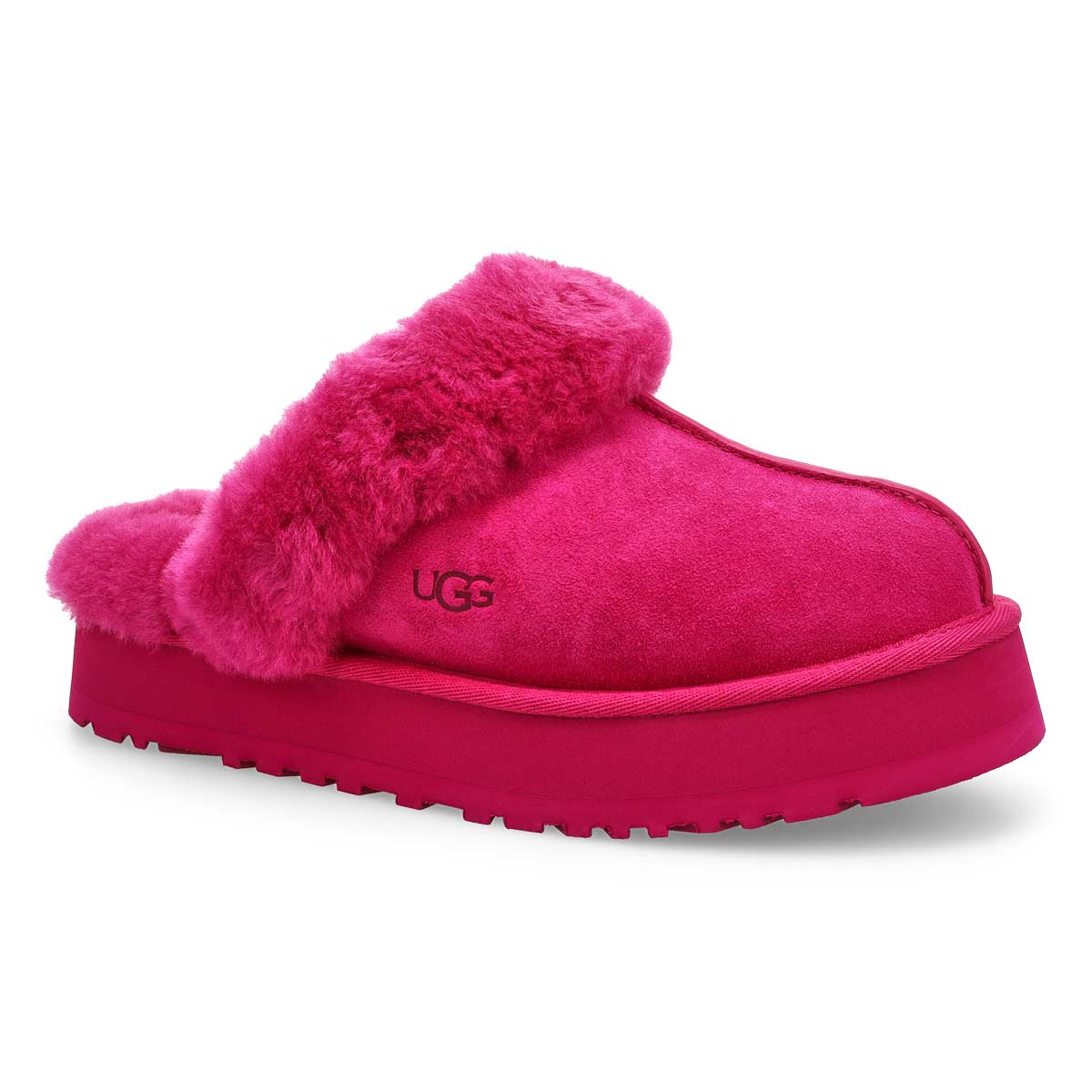 Women's  Disquette Sheepskin Slipper - Dark Peony