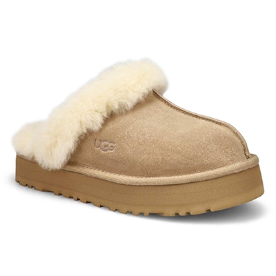 Pantoufle en peau de mouton Disquette, sable, femmes