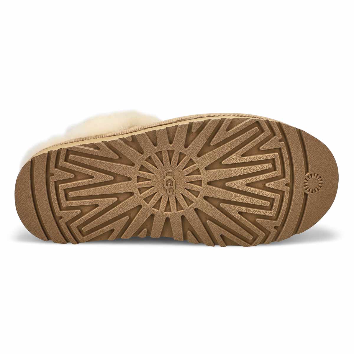 Pantoufle en peau de mouton DISQUETTE, sable, femmes