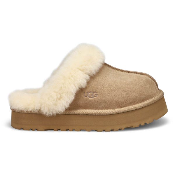 Women's Disquette Sheepskin Slipper - Sand
