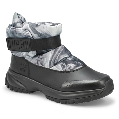 Lds Yose Puff Marble Winter Boot-Blk/Wht
