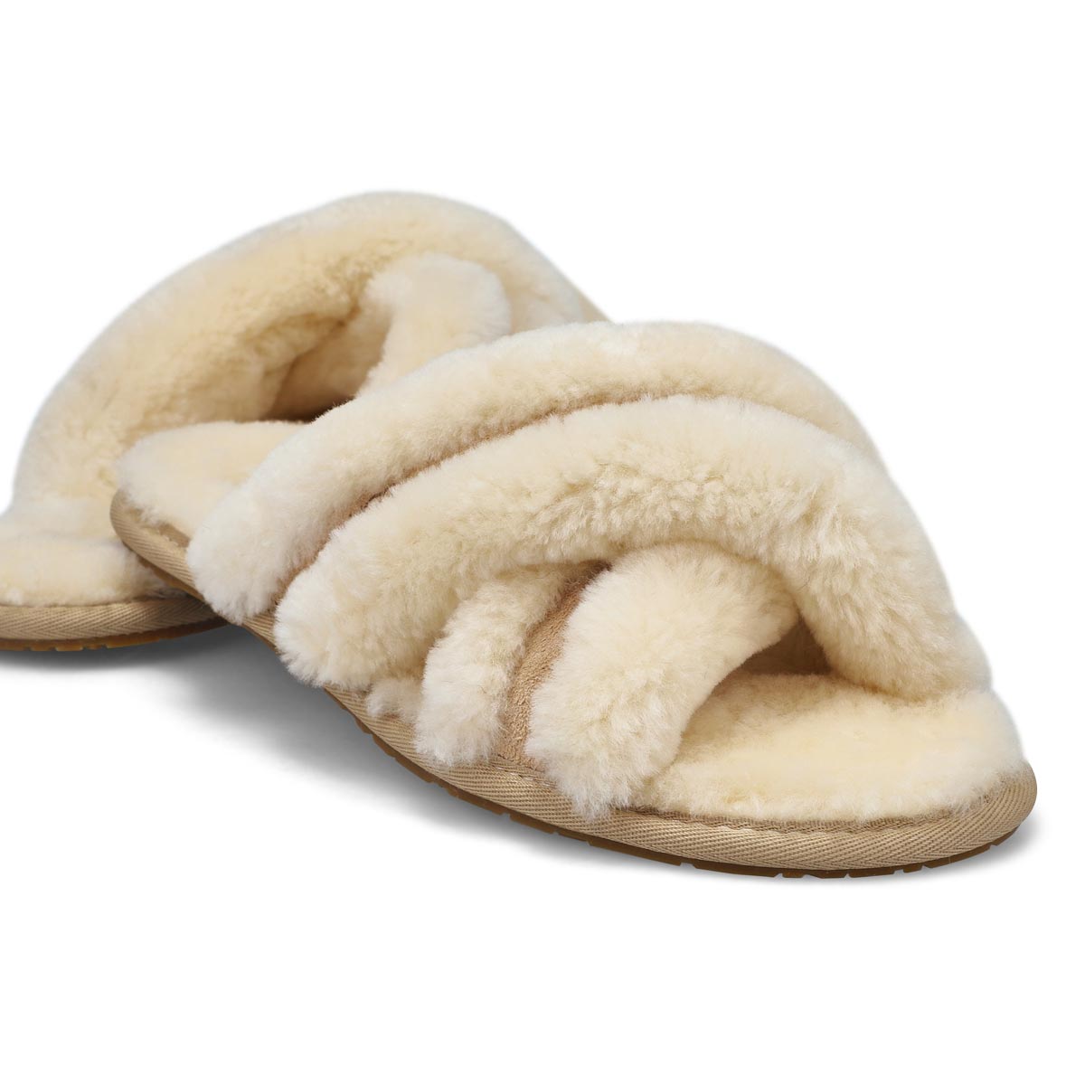 Pantoufle en peau de mouton SCUFFITA, sable, femme