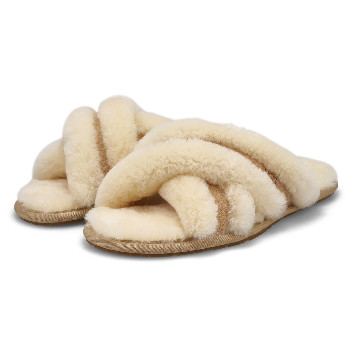 Pantoufle en peau de mouton SCUFFITA, sable, femme