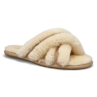 Pantoufle en peau de mouton SCUFFITA, sable, femme