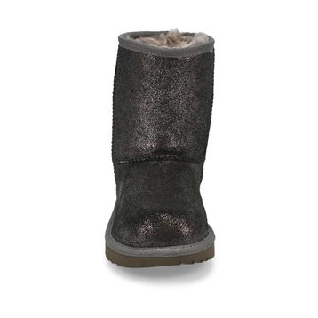 Girls' Classic Metallic Glitter Boot - Metal