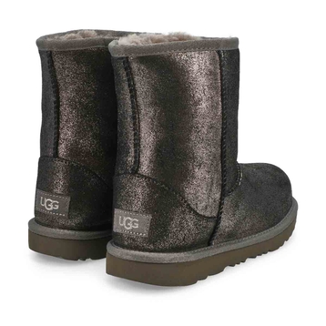 Girls' Classic Metallic Glitter Boot - Metal