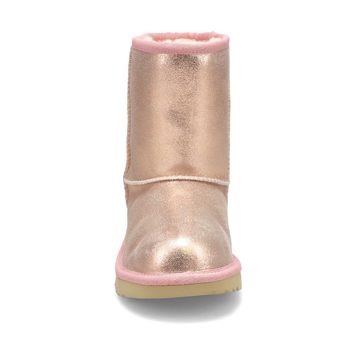 Girls' Classic II Metallic Glitter Boot- Rose Gold
