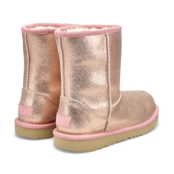 Girls' Classic II Metallic Glitter Boot- Rose Gold