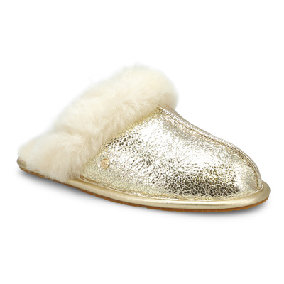 Lds Scuffette II Metallic Slipper - Gold