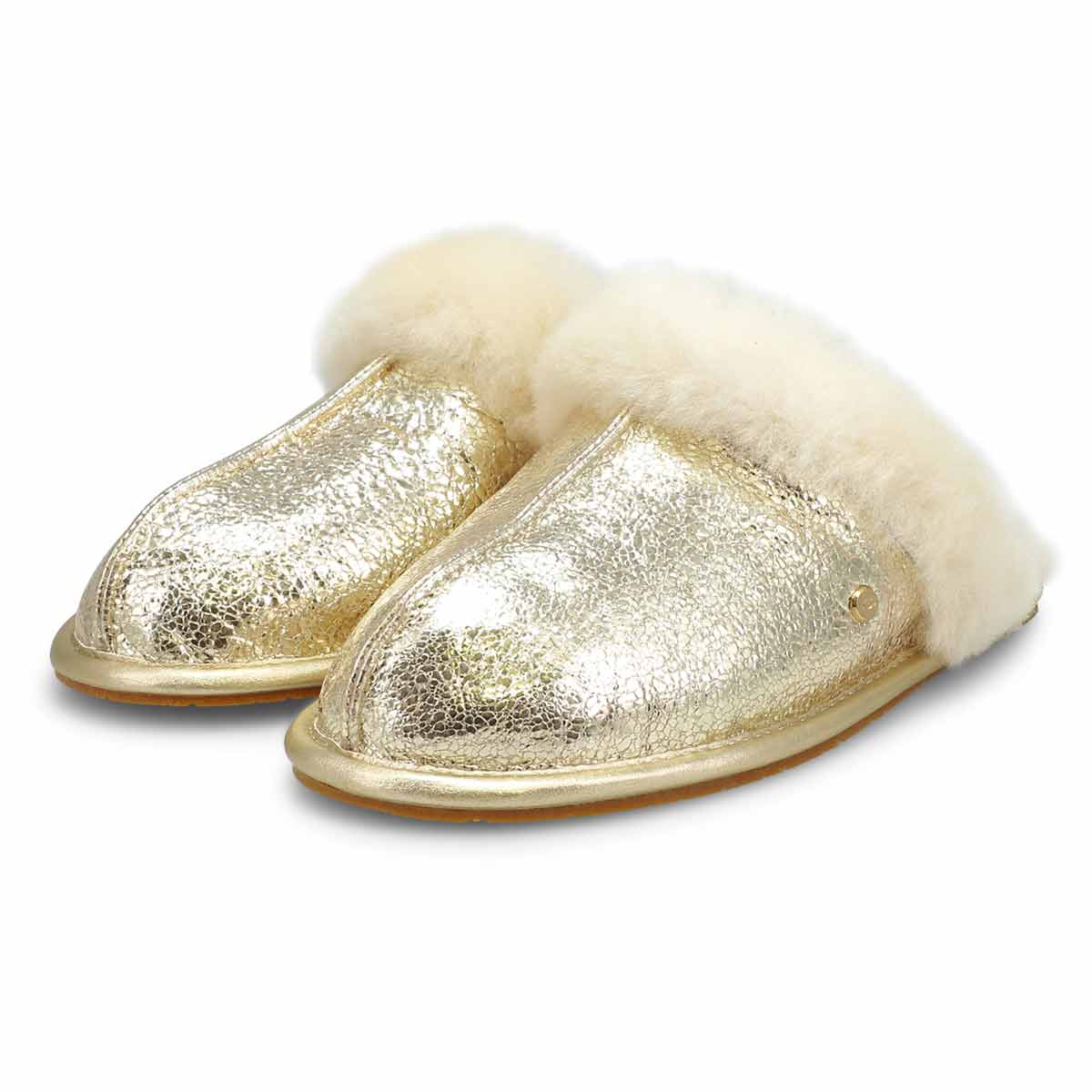 Pantoufle SCUFFETTE II METALLIC, or, femmes