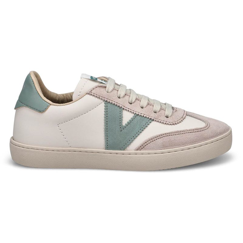 Baskets à lacets BERLIN CYCLE TOE, blanc/jade, femmes