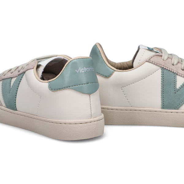 Baskets à lacets BERLIN CYCLE TOE, blanc/jade, femmes