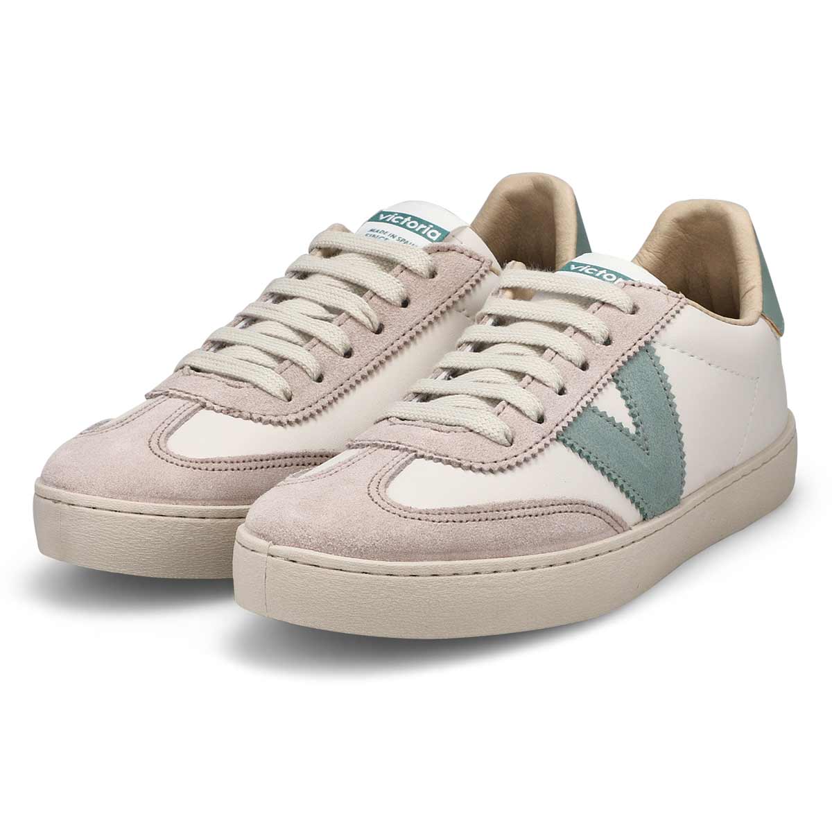 Women's  Berlin Cycle Toe Lace Up Sneaker - White/ Jade