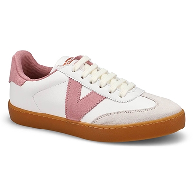 Lds Berlin Cycle Toe Lace Up Sneaker - White/ Rosa
