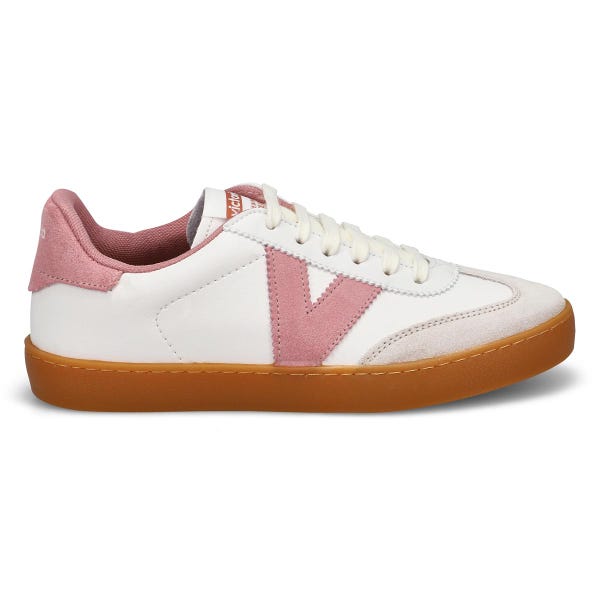 Baskets à lacets BERLIN CYCLE TOE, blanc/rose, femmes
