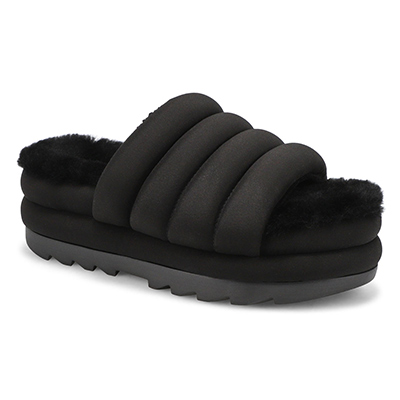 Lds Puft Slide Platform Sandal - Black