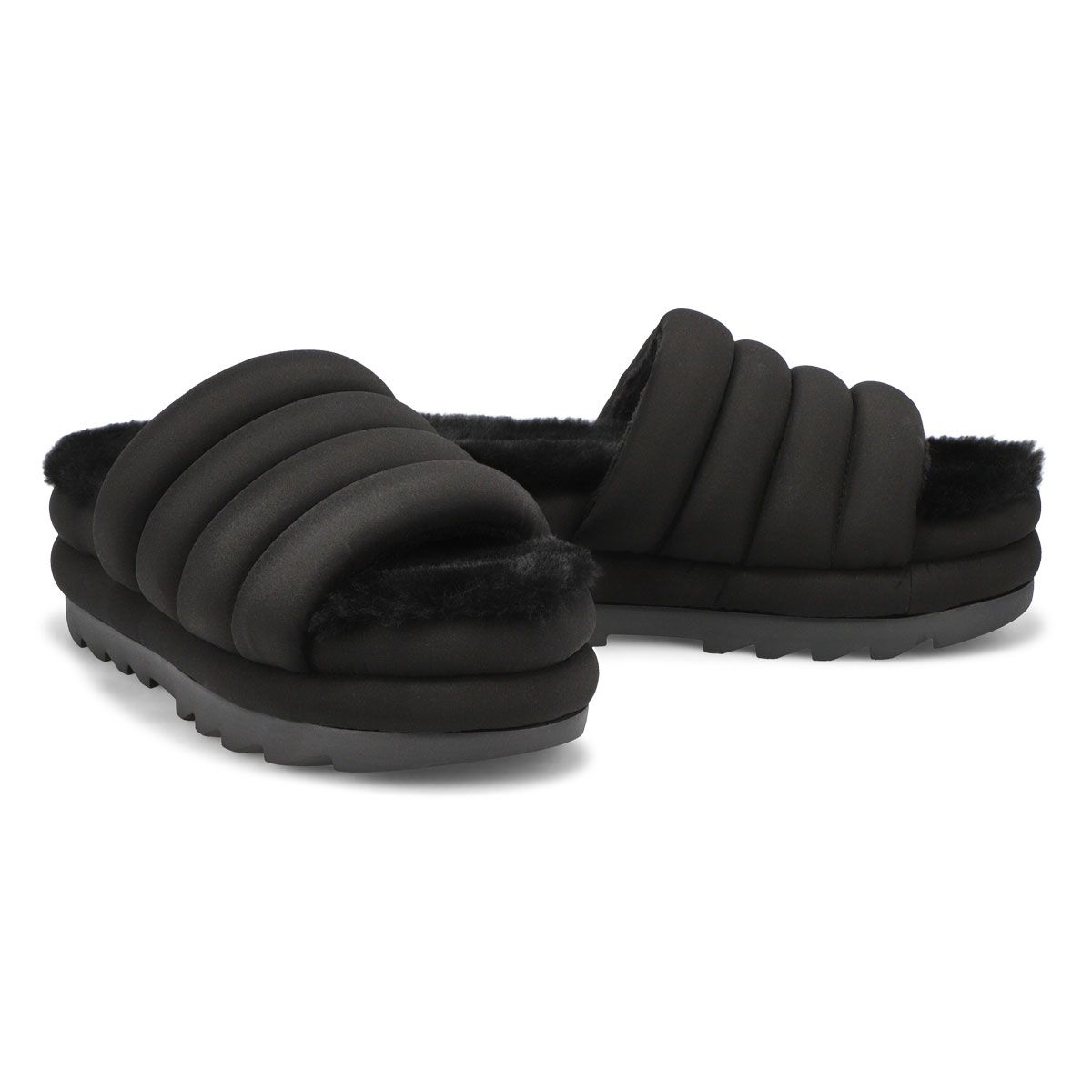 Women's Puft Slide Platform Sandal - Black